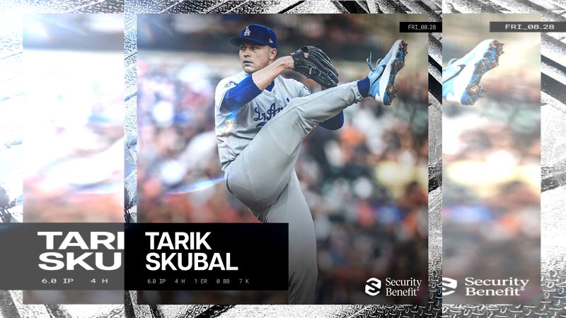 史庫柏(Tarik Skubal)轉戰道奇後首度面對前東家老虎,先發6局僅失1分。(圖/翻攝自道奇推特)