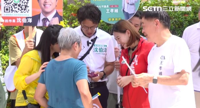 沈伯洋東湖五分市場拜票（圖／翻攝畫面）