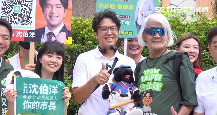 沈伯洋東湖五分市場拜票（圖／翻攝畫面）