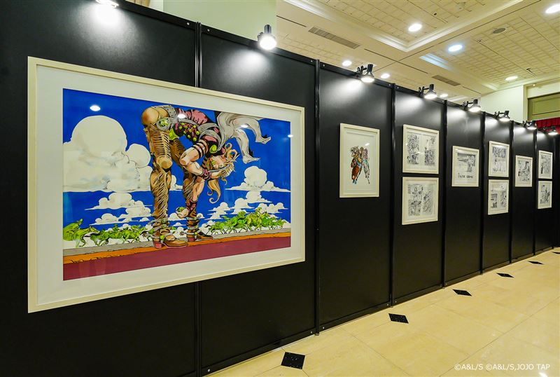 《飆馬野郎 JOJO的奇妙冒險》複製原畫展。(圖/主辦單位提供)