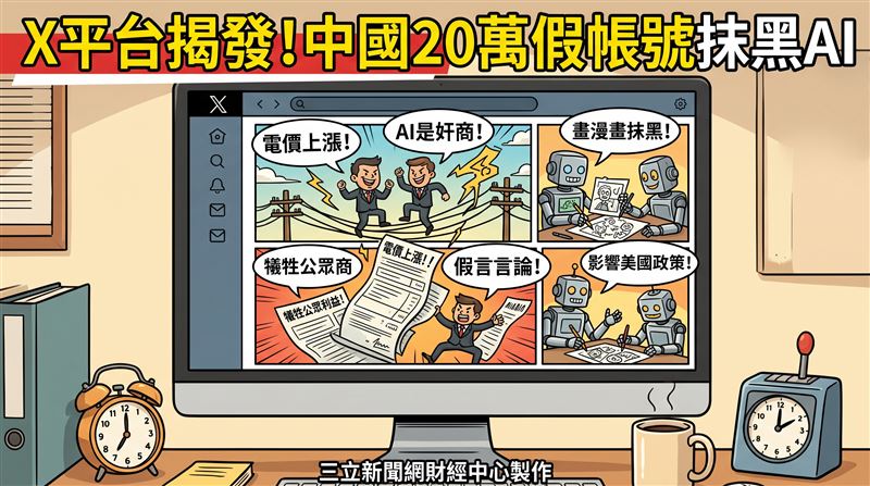 20萬中國網軍「黑AI」被社群X抓包