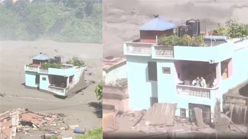 尼泊爾洪災村落遭吞噬　一家人奇蹟倖存