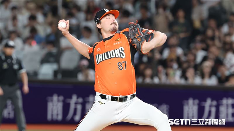 統一獅先發投手喬登。(圖/記者劉彥池攝影)