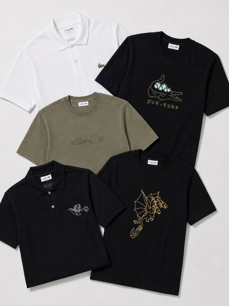 LACOSTE與Godzilla(哥吉拉)獨家聯名膠囊系列將於2026年9月1日正式發售。(圖/品牌業者提供)
