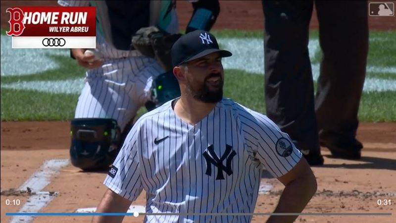羅登(Carlos Rodon)挨陽春砲。(圖/翻攝自MLB官網)