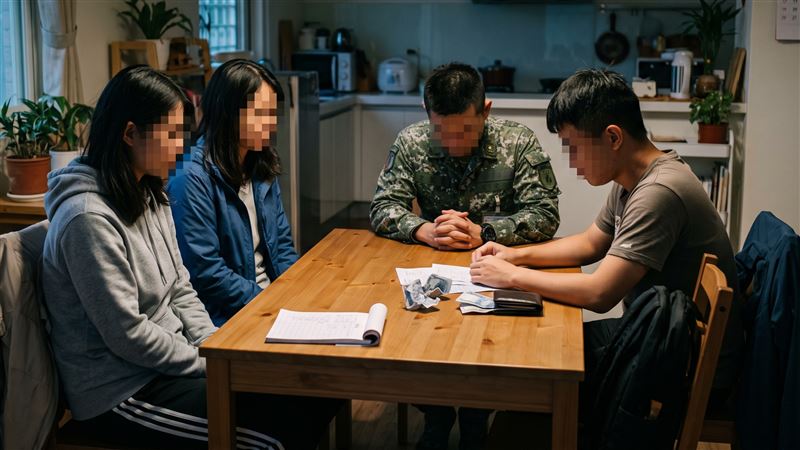 現役軍人跟同僚民宿包棟出遊,清晨趁大家都在熟睡,對其中一名女同僚強制猥褻得逞,事後挨告,以100萬達成調解。(示意圖/AI製圖)