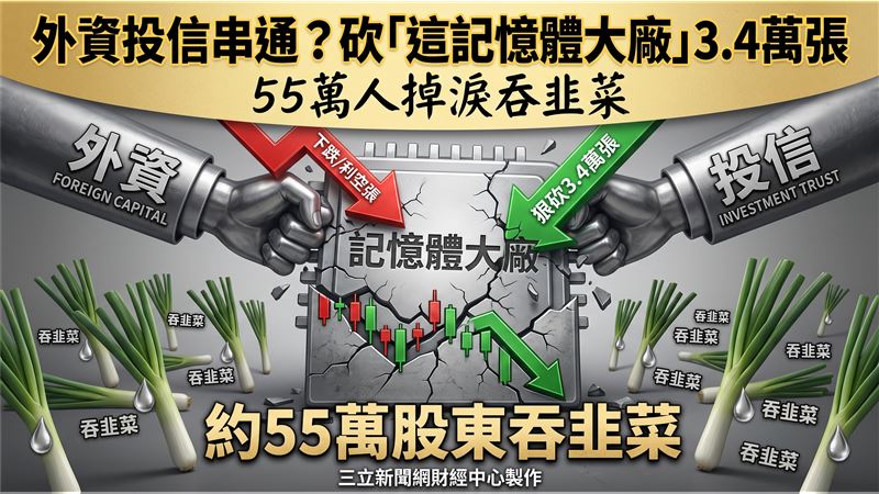 外資投信砍這大廠3.4萬張　55萬人掉淚