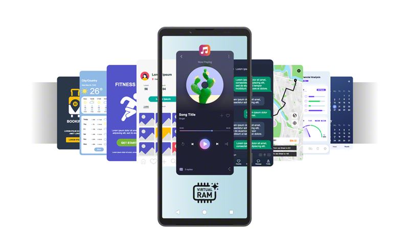 Xperia 10 VIII內建8GB RAM及最高6GB虛擬記憶體。（圖／台灣索尼提供）