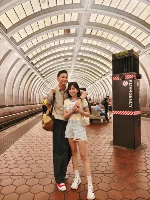 鍾欣怡和老公孫樂欣除了陪伴孩子,也實際走訪不同社區、看房了解環境,過程中接觸各種背景的當地人。(圖/翻攝自鍾欣怡FB)