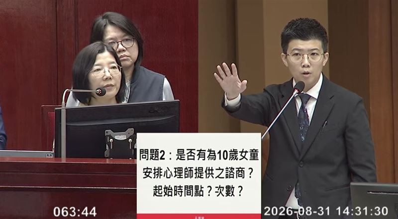 家防中心主任廖秋芬竟還脫口稱女孩有過動，讓苗博雅氣炸，砲轟「退下！」（圖／翻攝畫面）