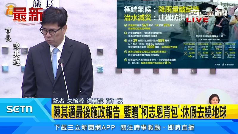 今日為陳其邁的最後總質詢