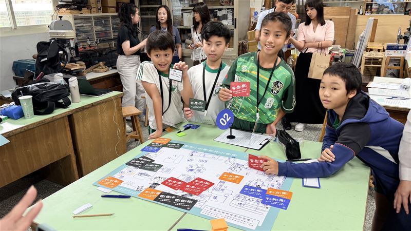 學生一起分組討論空間中的痛點以及可能的解決方式。(圖/新北市政府提供)
