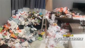 情侶住145天房間變垃圾場 飯店：沒付完錢