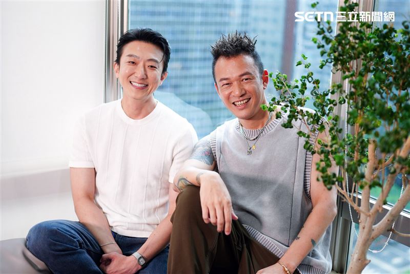 懷秋、阿BEN爆料好友間打球趣事,笑說羅志祥不會因為滿身大汗就放棄帥氣造型。(圖/記者田俊彥攝影)