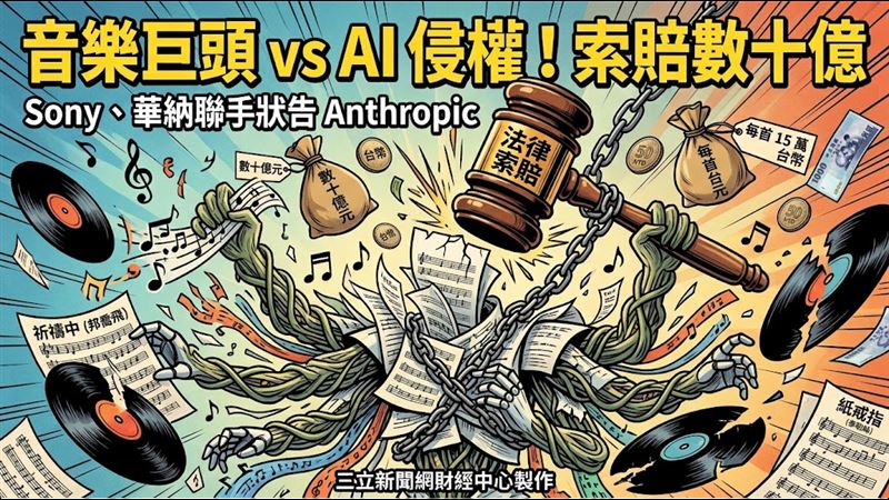 音樂巨頭告Anthropic侵權！每首求償475萬