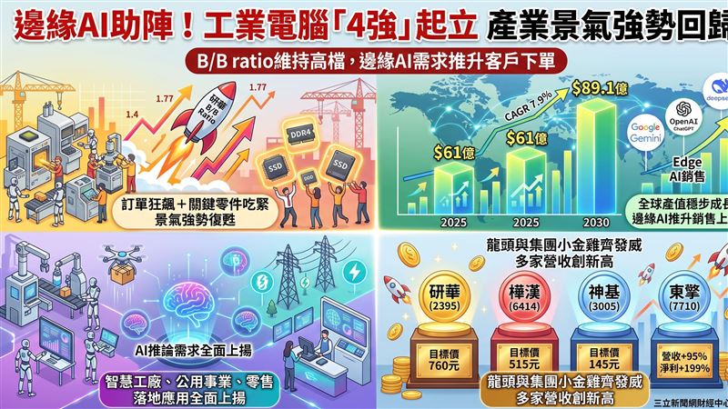 邊緣AI助陣！工業電腦「4強」起立