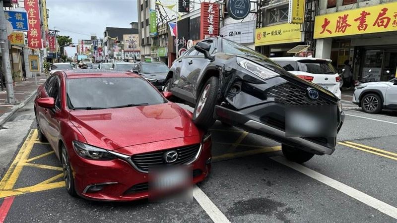 花蓮街頭離奇事故　「牛騎馬」畫面曝光