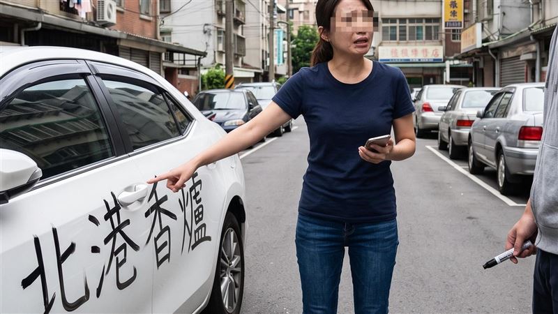 求愛不成…拿筆在女網友愛車寫：北港香爐