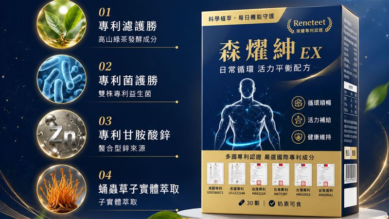 專利植萃「森燿紳EX膠囊」男性保養新選擇