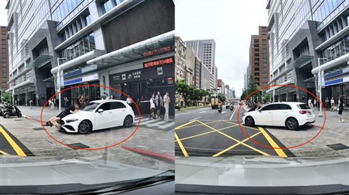 暴走男甩警衛巴掌遭阻！正義哥挨撞趴車蓋