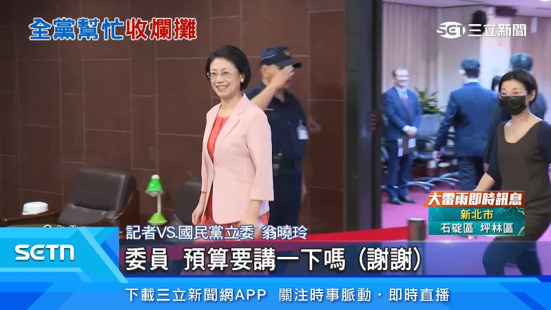 翁曉玲對於刪錯預算不回應