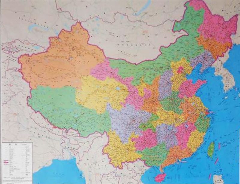 打開中國地圖，許多人的第一印象就是一隻站立的昂首公雞。（圖／翻攝自微博）