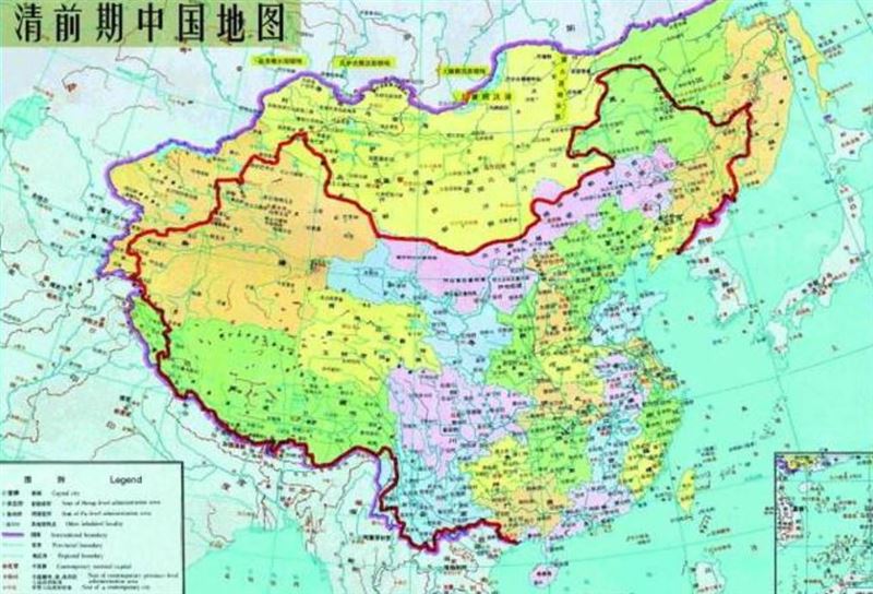 其實，以前中國的疆域常被形容成一片巨大的「秋海棠葉」。（圖／翻攝自微博）