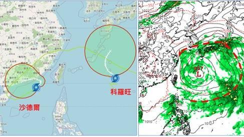 雙颱並存！沙德爾明最近台 這3天全台炸雨