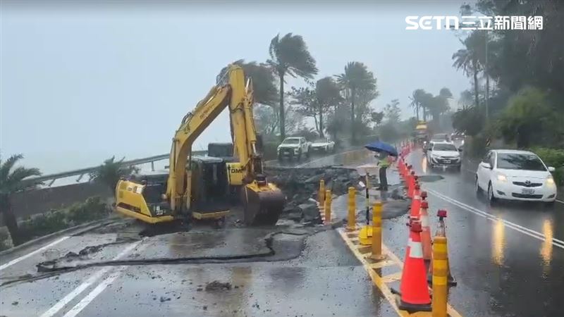 公路局楓港工務段啟動緊急應變措施。(圖/翻攝畫面)