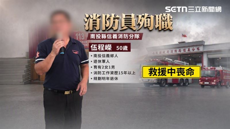 南投50歲伍姓消防員不幸在救援中喪命。（圖／資料照）