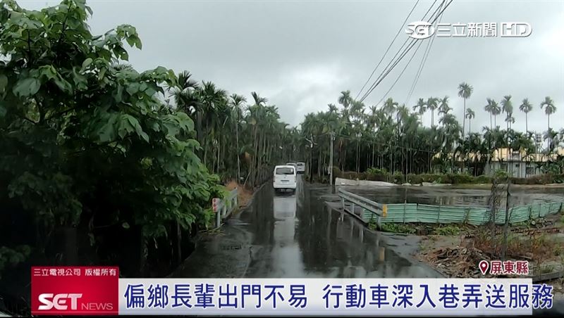 偏鄉長輩出門不易 企業結合移動本業作公益 行動車深入巷弄關懷接送。(圖/截自影片)