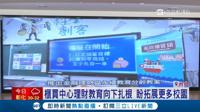 櫃買中心推廣理財教育「航向櫃寶鎮」分齡教案 金融教育走入國小校園。(圖/截自影片)