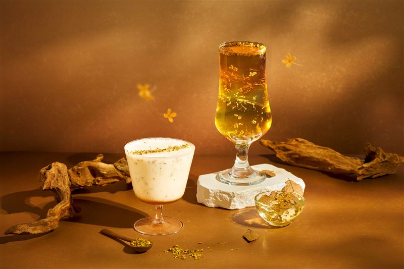 發發「花開富桂」系列秋意登場,桂花與香檸交織為中秋完美解膩。(圖/品牌業者提供)