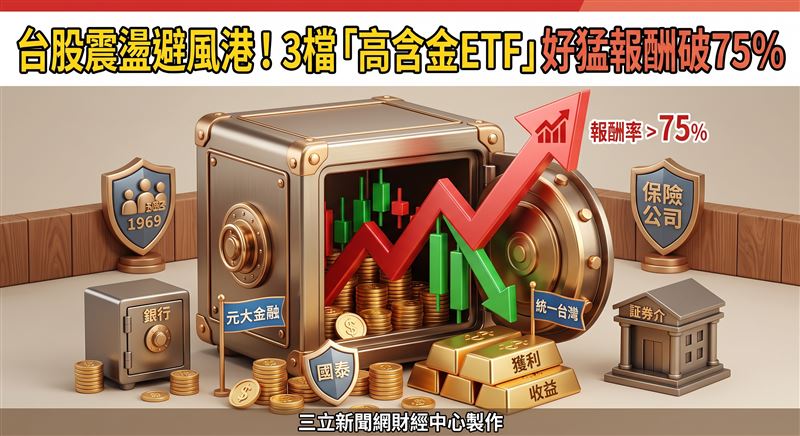 高含金ETF近一年表現。(圖/AI製圖)