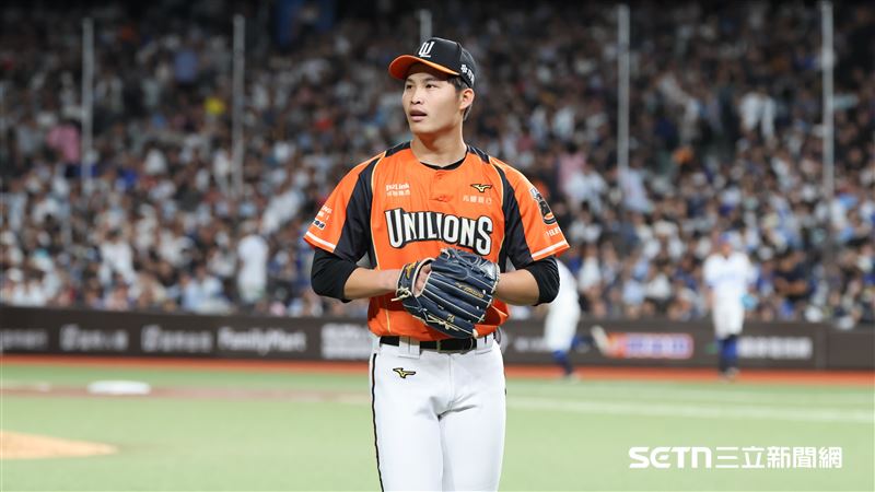 統一獅先發投手林詔恩6局無失分。(圖/記者劉彥池攝影)