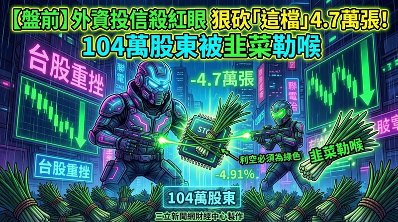 外資投信砍它4.7萬張　104萬人被韭菜勒喉
