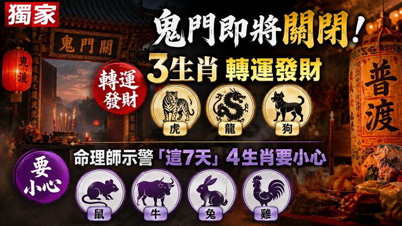 獨／鬼門7天後關　命理師示警4生肖要小心
