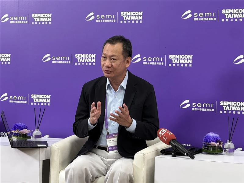 辛耘副董事長許明棋今(3)日於SEMICON Taiwan受訪。(圖/鏡週刊)