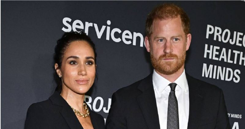 哈利王子(Prince Harry)及其美國籍妻子梅根(Meghan)。(圖/達志/美聯社)