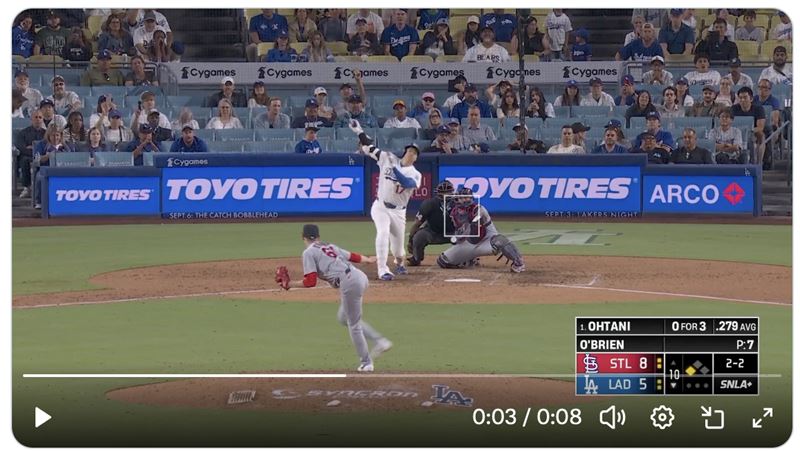 大谷翔平單場吞4K。(圖/翻攝自X平台 @MLB)