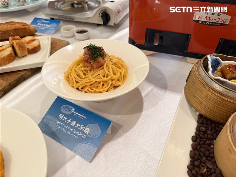 明太子義大利麵。(圖/記者李育道攝影)