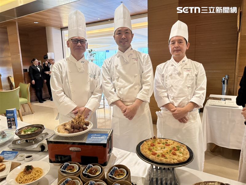 此次客座由杉山良太率領福岡大倉飯店總料理長西本裕治,以及主廚渕上嗣也、柳大輔來台。(圖/記者李育道攝影)