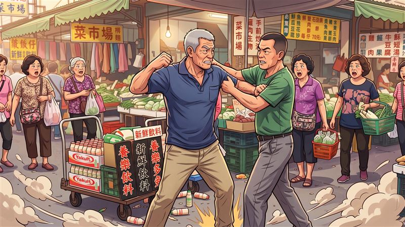 被叫「小王」氣炸！菜市場爆互毆開罰