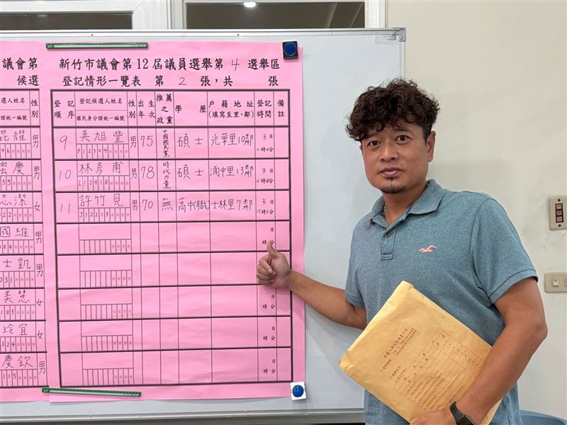 許竹見宣布參選新竹市議員。(圖/翻攝自竹子臉書)