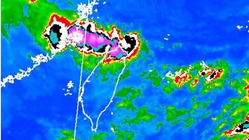 北台灣炸大雨。（圖／中央氣象署）