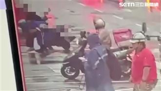 開車左切害騎士自摔　他先動手女友急勸架