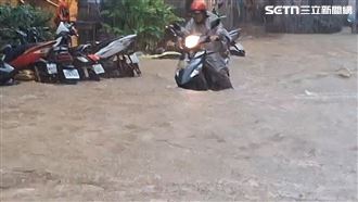 雨彈炸基隆！大武崙溪快溢堤、廟口慘況曝