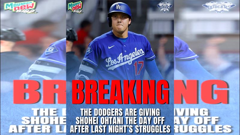 大谷翔平單場4K後被強制輪休。(圖/翻攝自Dodgers Nation推特)