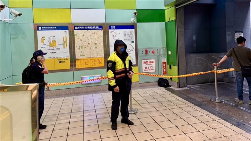 新／新埔民生站疑遭放爆裂物　警拉封鎖線