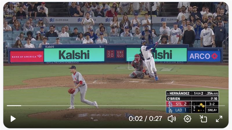 道奇3：2再見紅雀。（圖／翻攝自X平台 @MLB）